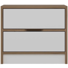 Κομοδίνο Elina 506MNR1503 54x40x47cm Walnut-White