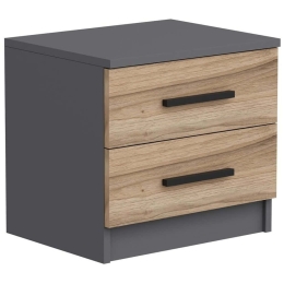 Κομοδίνο Kale 506MNR1509 50x40x47cm Walnut-Anthracite