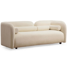 Καναπές Διθέσιος Victoria Μπουκλέ 569HLN1140 190x74x90cm Cream