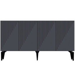 Μπουφές Draw 475OLV1746 150x40x79cm Anthracite Μοριοσανίδα, Μελαμίνη