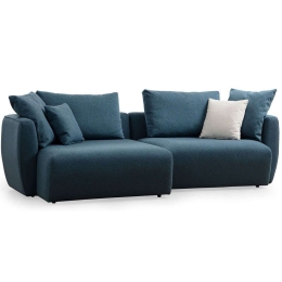 Καναπές Γωνιακός Maya 560ARE1879 255x127x65cm Blue