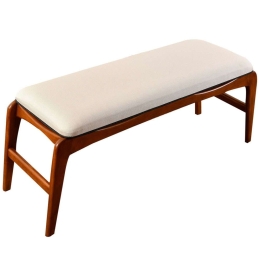 Σκαμπό Touch 998VOW1176 120x40x45cm Cream-Walnut