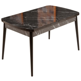 Τραπέζι Επεκτεινόμενο Bendir 107BCK1134 132/170x76,5x79cm Marble Effect Black Μοριοσανίδα,Ξύλο
