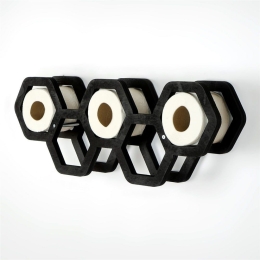 Χαρτοθήκη Μπάνιου Wc019 56x21cm Black Kalune Design Polywood