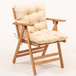 Πολυθρόνα Κήπου 644MYD1155 46x43x89cm Cream