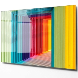 Πίνακας Γυάλινος 123BZM1791 45x30cm Multi Wallity Οριζόντιοι Γυαλί