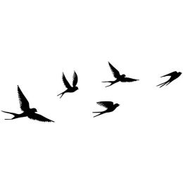 Διακοσμητικό Τοίχου Crow (Σετ 5Τμχ) 279ENZ2593 33x22,5/13,5x17/16x10/23,5x15,5/17x10cm Black Wallity Μέταλλο