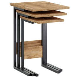 Ζιγκόν (Σετ 3Τμχ) 115DLY1104 23x36x45/29x40x50/35x44x55cm Pine-Black