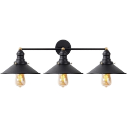 Φωτιστικό Τοίχου - Απλίκα Conical 942FLG2164 75x27x20cm 3xE27 40W Black Opviq