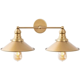 Φωτιστικό Τοίχου - Απλίκα Conical 942FLG2167 55x27x20cm 2xE27 40W Gold Opviq