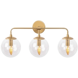 Φωτιστικό Τοίχου - Απλίκα Horn 942FLG2171 56x21x27cm 3xE14 40W Clear-Gold Opviq