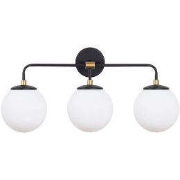 Φωτιστικό Τοίχου - Απλίκα Horn 942FLG2172 56x21x27cm 3xE14 40W Black-White Opviq