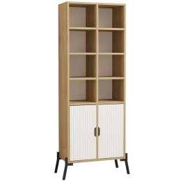 Βιβλιοθήκη Lido 835PUQ5301 58,6x30x160cm Oak-White