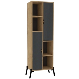 Βιβλιοθήκη Sorrento 835PUQ5308 48,2x30x160cm Oak-Anthracite