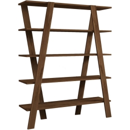 Βιβλιοθήκη Conde 835PUQ5309 120x25x150cm Walnut