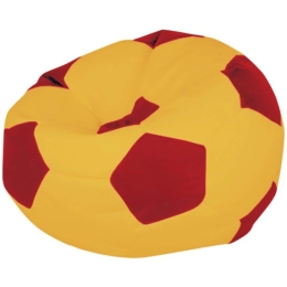 Πουφ Παιδικό Αδιάβροχο Football 248FRN1137 70x70x45cm Yellow-Red