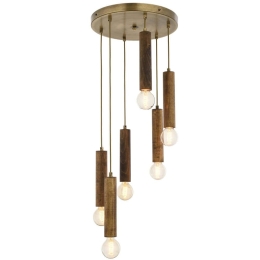 Φωτιστικό Οροφής 301AUR1134 Φ40x130cm 6xE27 40W Gold Opviq
