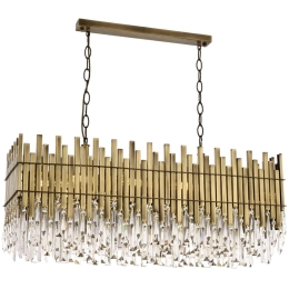 Φωτιστικό Οροφής 301AUR1171 100x35x100cm 8xE27 40W Gold Opviq