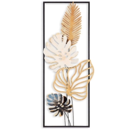 Διακοσμητικό Τοίχου Palm Leaves 891TNL2315 32x90cm Multi Wallity Μέταλλο
