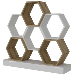 Βιβλιοθήκη Cicek 322RTC1102 120x29,5x109cm White-Oak