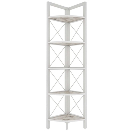 Ραφιέρα Δαπέδου Γωνιακή Remo 322RTC1109 30,5x33x160cm Marble Effect White