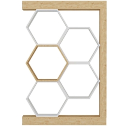 Βιβλιοθήκη Artemis 322RTC1116 90x24,6x140cm Oak-White