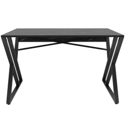 Γραφείο Gyza 322RTC1303 120x60x75cm Marble Effect Black