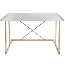 Γραφείο Adelaide 322RTC1392 114x60x75cm Gold-White