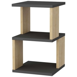 Κομοδίνο Carter 322RTC1638 29,6x29,6x49,4cm Anthracite-Oak