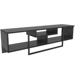 Έπιπλο Τηλεόρασης Asal 150 322RTC2107 150x35,2x40cm Marble Effect Black