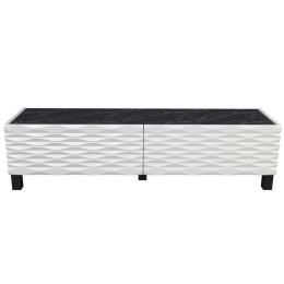 Έπιπλο Τηλεόρασης Lerze 322RTC2144 149,2x35x38cm Marble Effect Black-White