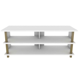 Έπιπλο Τηλεόρασης Pueblo 322RTC2246 120x44,6x47,4cm Gold-White