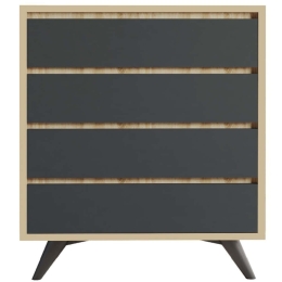 Συρταριέρα Suvera 811MDD3437 70x40x86cm Oak-Anthracite