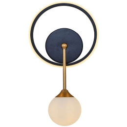 Φωτιστικό Τοίχου - Απλίκα 414LRC1138 45x25x6cm 1xG9/Led 13/5W Black-Gold Opviq