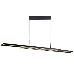 Φωτιστικό Οροφής - Ράγα 414LRC1252 130x13x120cm 4xLed 8000lm 20W 3000K Black Opviq