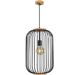Φωτιστικό Οροφής 414LRC1278 Φ30x120cm 1xE27 40W Black Opviq