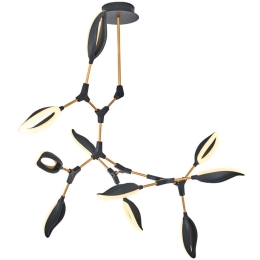 Φωτιστικό Οροφής 414LRC1338 Φ96x110cm 10xLed 7000lm 7W 3000K Black Opviq