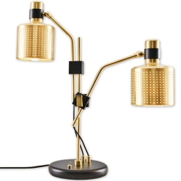 Φωτιστικό Επιτραπέζιο 414LRC1686 42x16x54cm 2xE14 13W Gold Opviq