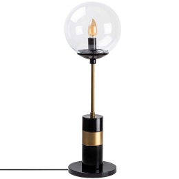 Φωτιστικό Επιτραπέζιο Royal 942FLG1854 20x20x64cm 1xE14 40W Black-Gold Opviq
