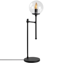 Φωτιστικό Επιτραπέζιο Step 942FLG1864 18x24x66cm 1xE14 40W Clear-Black Opviq
