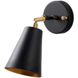 Φωτιστικό Τοίχου - Απλίκα Evander 942FLG2191 10x26x21cm 1xE27 40W Black-Gold Opviq