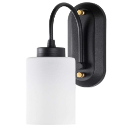 Φωτιστικό Τοίχου - Απλίκα Hemikilo 942FLG2202 10x21x28cm E27 40W Black-White Opviq