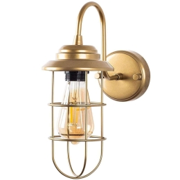 Φωτιστικό Τοίχου - Απλίκα Mahoni 942FLG2204 12x25x32cm 1xE27 40W Gold Opviq