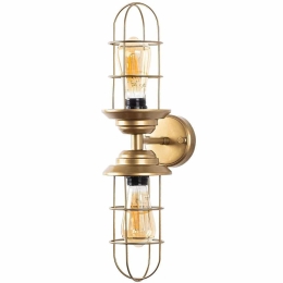 Φωτιστικό Τοίχου - Απλίκα Mahoni 942FLG2206 12x20x51cm 2xE27 40W Gold Opviq