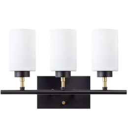 Φωτιστικό Τοίχου - Απλίκα Yensuk 942FLG2211 46x15x28cm 3xE27 40W Black-White Opviq