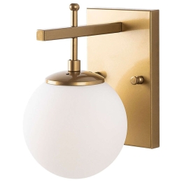 Φωτιστικό Τοίχου - Απλίκα Zahar 942FLG2213 15x20x15cm E14 40W Gold-White Opviq