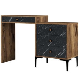 Τουαλέτα Lizbon 845HCT2306 124x40x84,7cm Marble Effect Black-Walnut