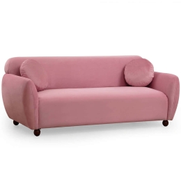 Καναπές Τριθέσιος Eddy 560ARE1538 223x83x86cm Rose