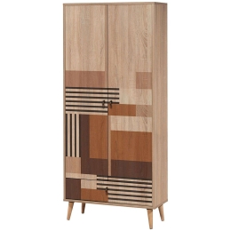 Ντουλάπα Δίφυλλη City Gardrop Colorblock 863SPH4249 80x45x190cm Multi Δίφυλλη