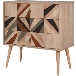 Συρταριέρα City Trio Triangle 869VEL3468 80x40x89cm Multi